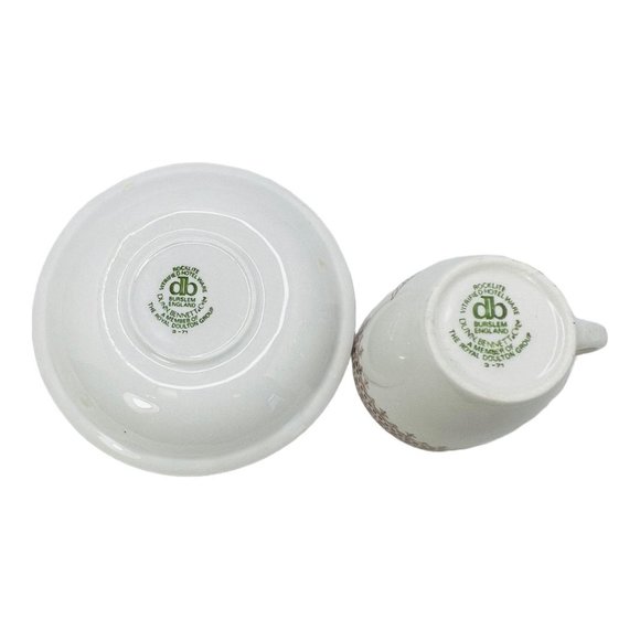 Bel & The Dragon Vitrified Hotel Ware Espresso Teacup Set Dunn Bennett - Picture 8 of 10